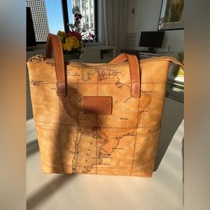 Leather handbag, Italian designer, brand new